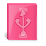 HDD USB Pink Icon 96x96 png